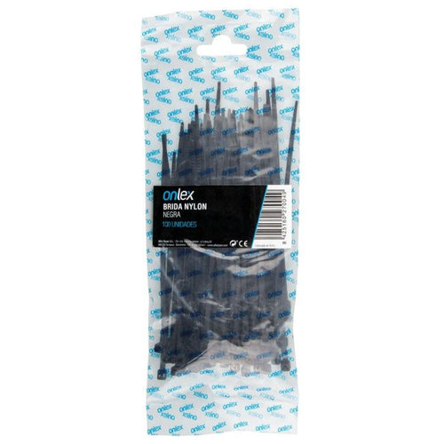 Bridas de Nylon Negras 100 Uds Onlex