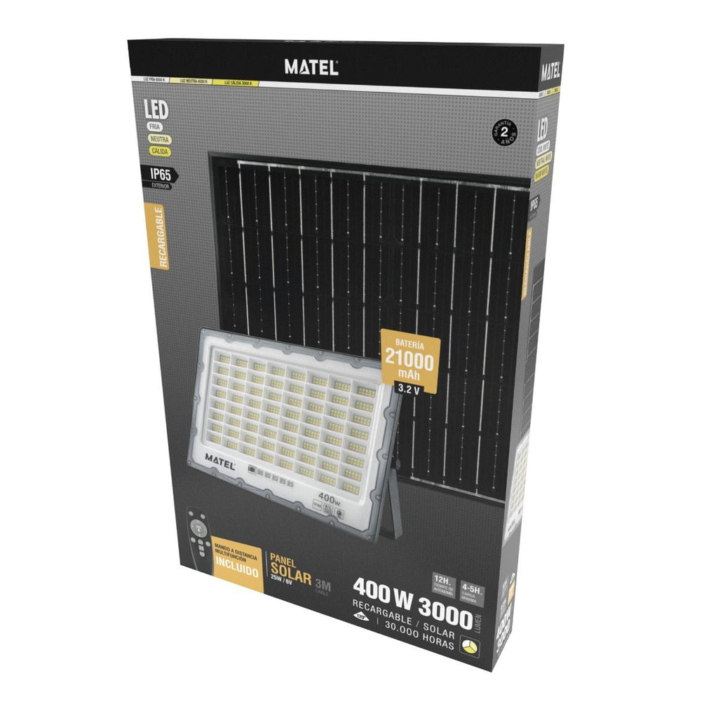 Proyector LED Solar 400W CCT IP65