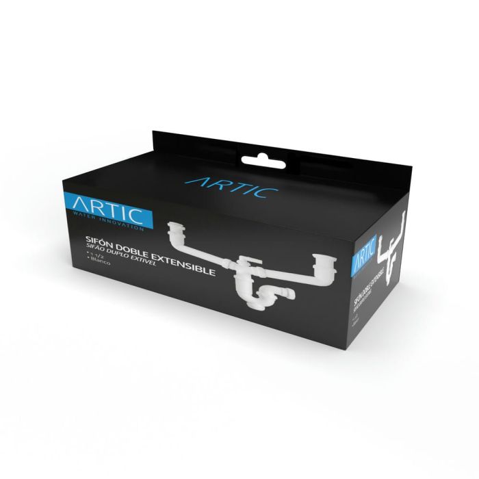 Sifón Desagüe Fregadero Doble 1 1/2"