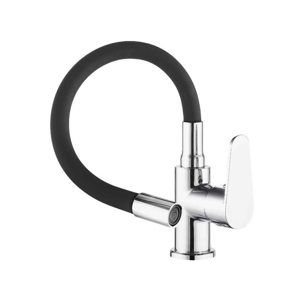 Grifo Monomando para Fregadero con Caño de Goma Flexible