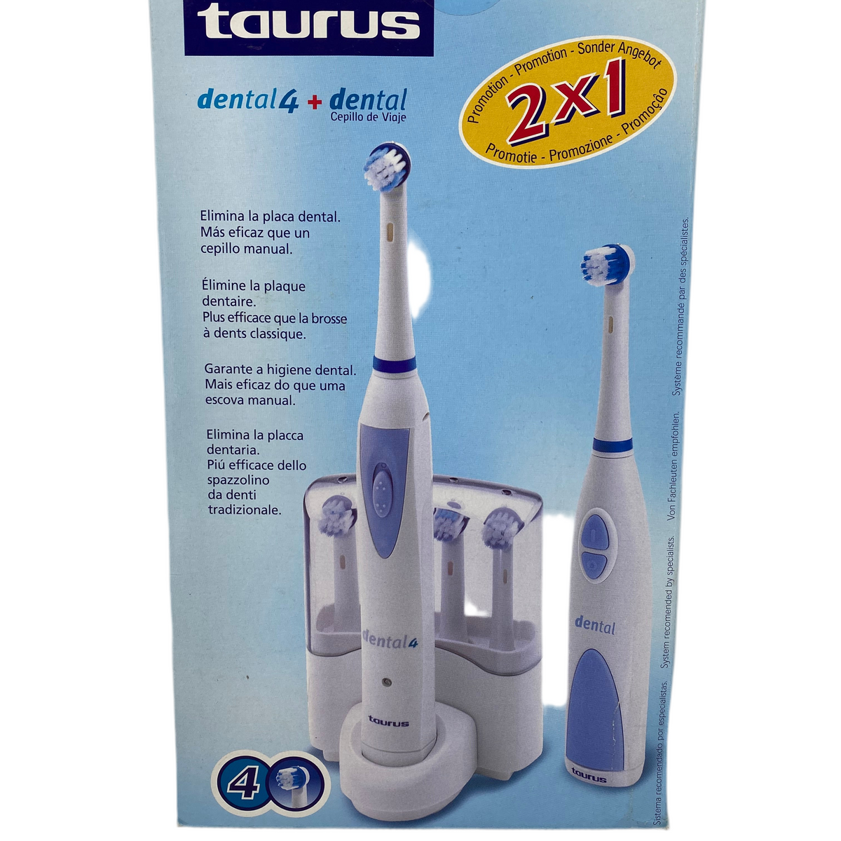 Cepillo Dental Taurus 2-en-1 con Recambios
