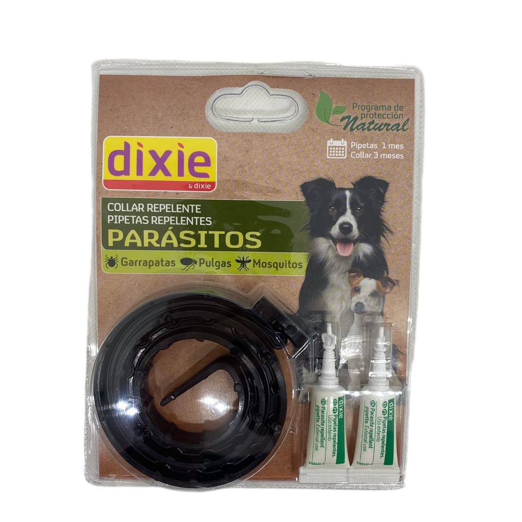 Collar Repelente Antiparásitos + 2 Pipetas