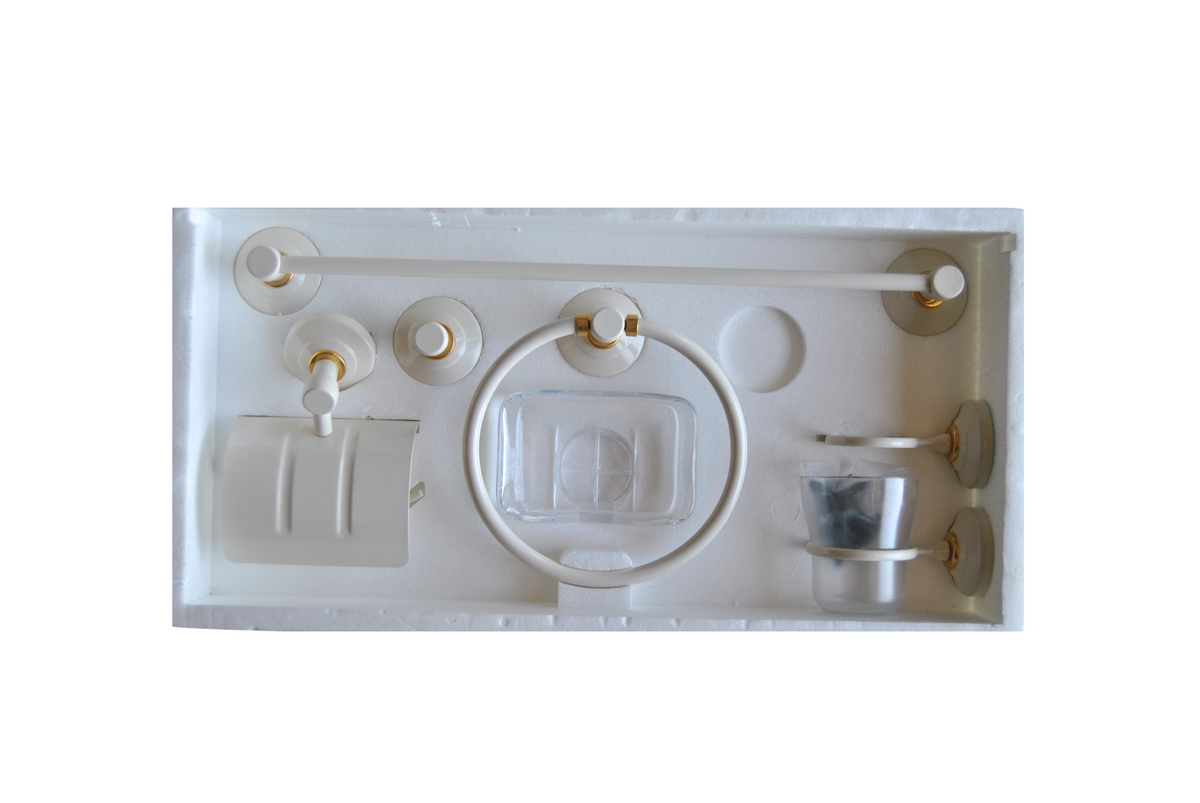 Conjunto Accesorios Baño 6 Piezas Latón