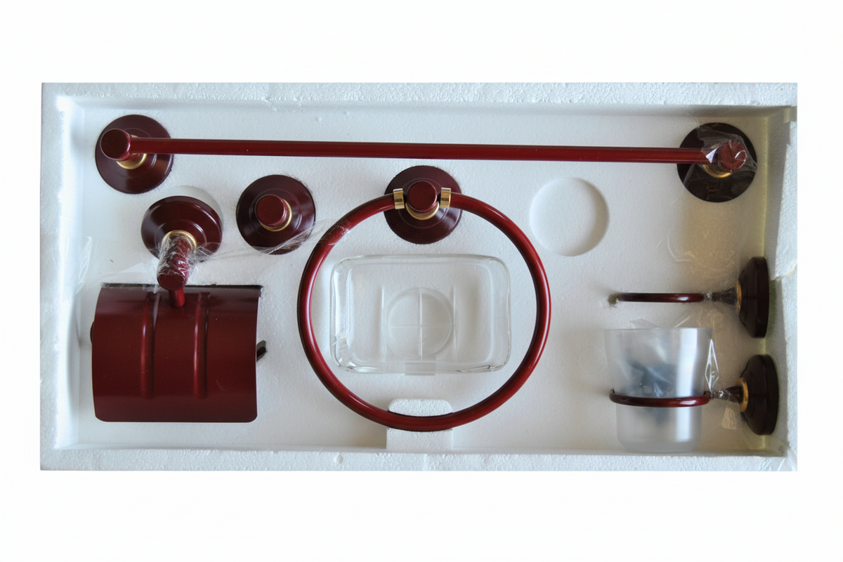 Conjunto Accesorios Baño 6 Piezas Latón