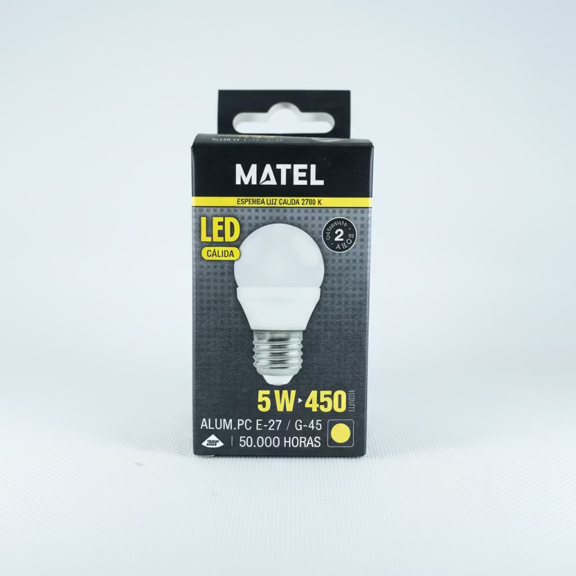 Bombilla LED Esférica E27 G45 Luz Cálida