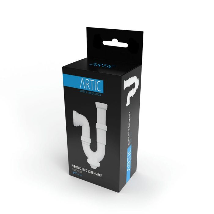 Sifón Desagüe Curvo Extensible 1 1/2"