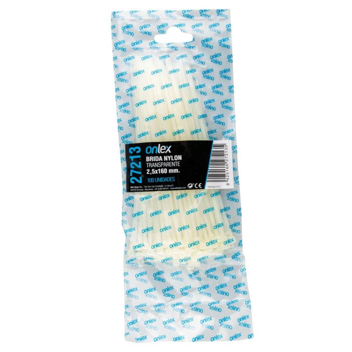 Bridas de Nylon Transparentes 100 Uds