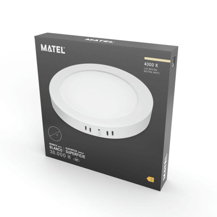 Downlight LED Superficie 18W Blanco Mate