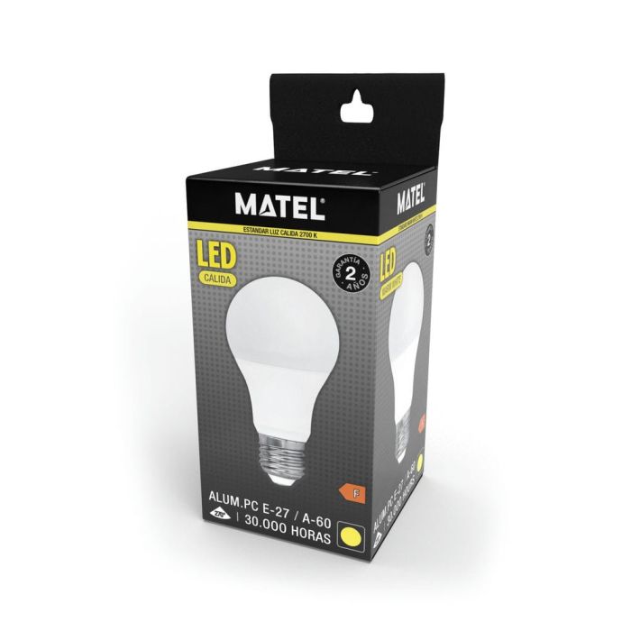 Bombilla LED E27 A60 12W Luz Cálida