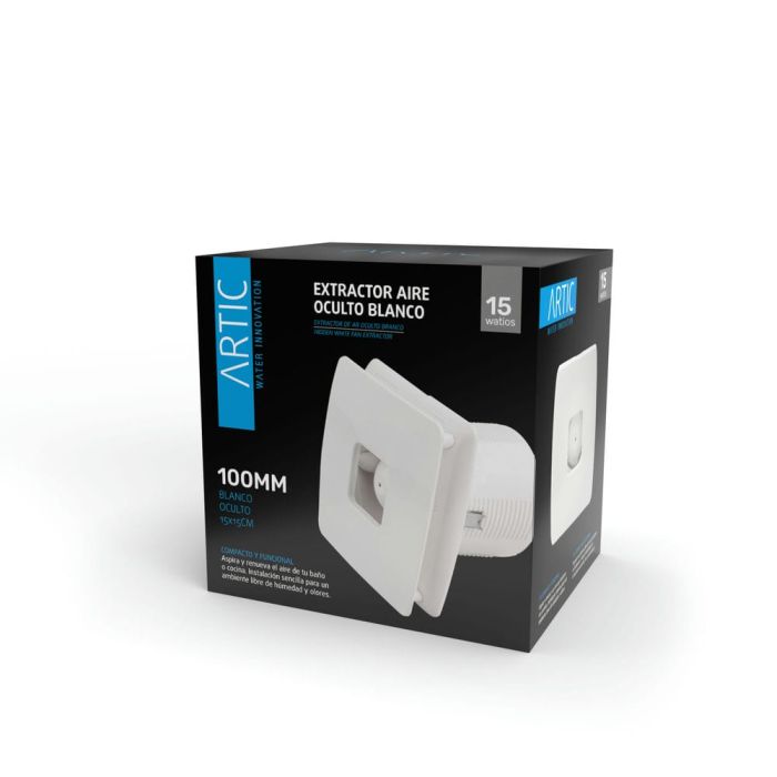 Extractor de Aire Oculto 15W 100mm Blanco