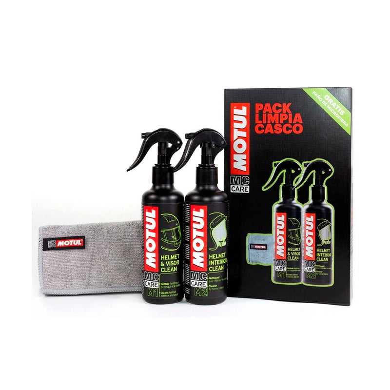 Motul Pack Limpia Cascos M1 + M2 + Microfibra